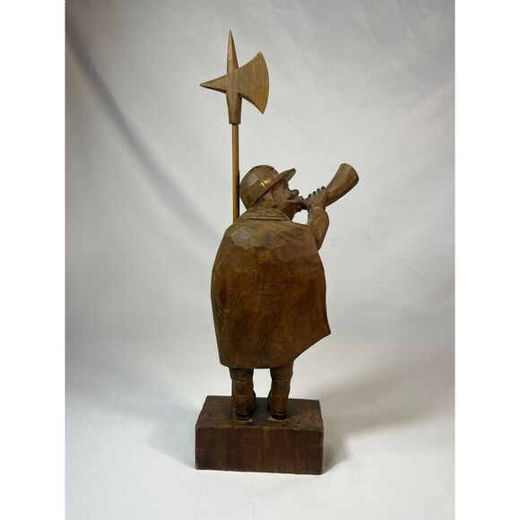 Vintage Maritime Folk Art Wood Carved Night Watchman - Picture 6 of 10